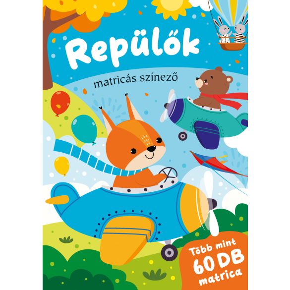 Repülők - matricás színező