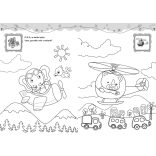 Repülők - matricás színező