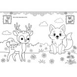 Erdei cukiságok matricás kifestő