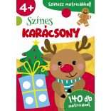 Színes karácsony 140 db matricával