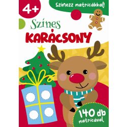 Színes karácsony 140 db matricával