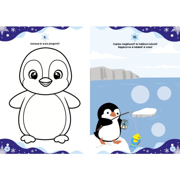 Karácsonyi pingvinek nagy matricával 3+ 