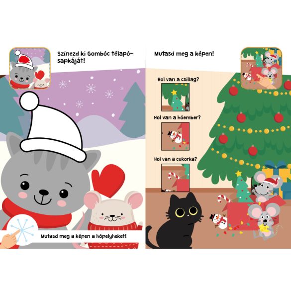 Kis kedvencek karácsonya nagy matricákkal 1,5+
