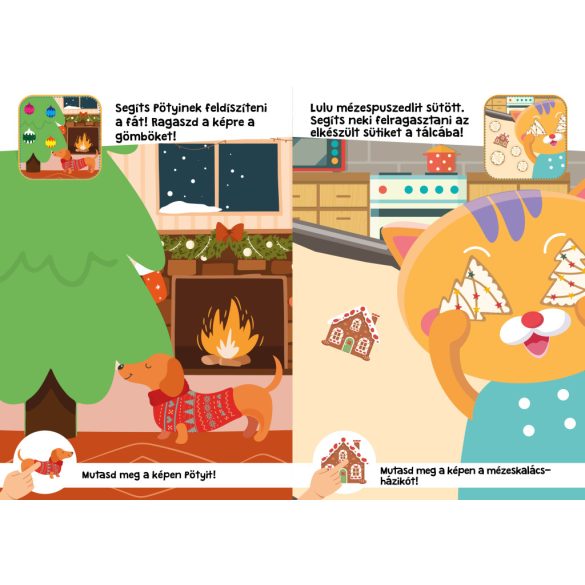 Kis kedvencek karácsonya nagy matricákkal 1,5+