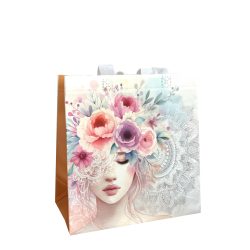 26x26x12 cm Mandalás lány kicsi - bevásárlótáska