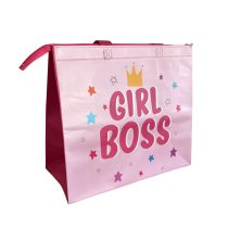 35x30x15 cm Girl boss cipzáras - bevásárlótáska