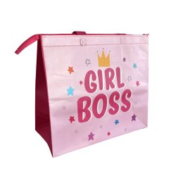 35x30x15 cm Girl boss cipzáras - bevásárlótáska