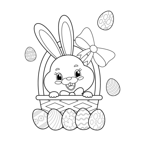 Húsvéti nyuszi kifestő