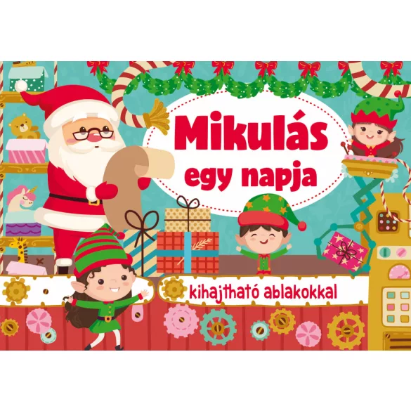 Mikulás egy napja - kihajtható ablakokkal