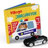Villogó járgányok fürdőskönyv játék figurával