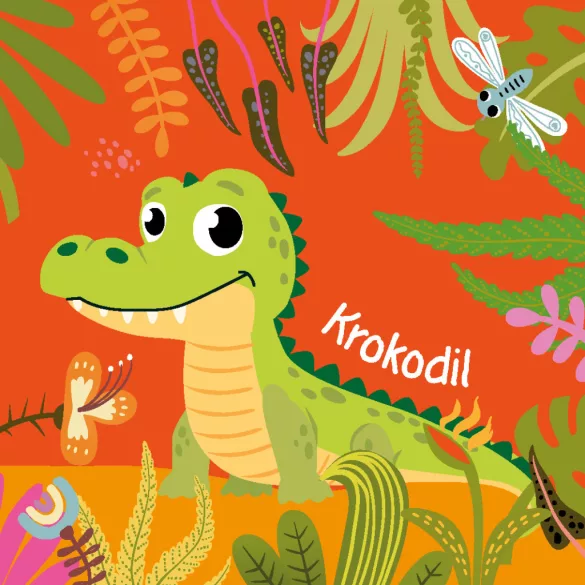 Szafari fürdőskönyv játék figurával