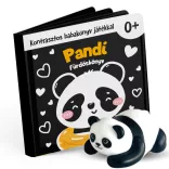 Pandi kontrasztos fürdőskönyv játék figurával