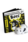 Boci kontrasztos fürdőskönyv játék figurával