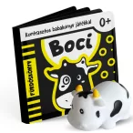 Boci kontrasztos fürdőskönyv játék figurával