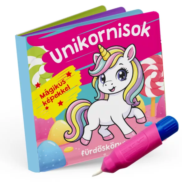 Unikornisok fürdőskönyv-színváltós, mágikus képekkel 