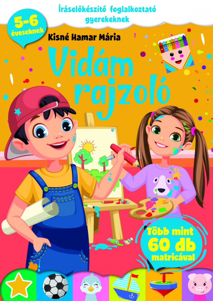 Vidám rajzoló - Íráselőkészítő foglalkoztató gyerekeknek akciós termékkép 1