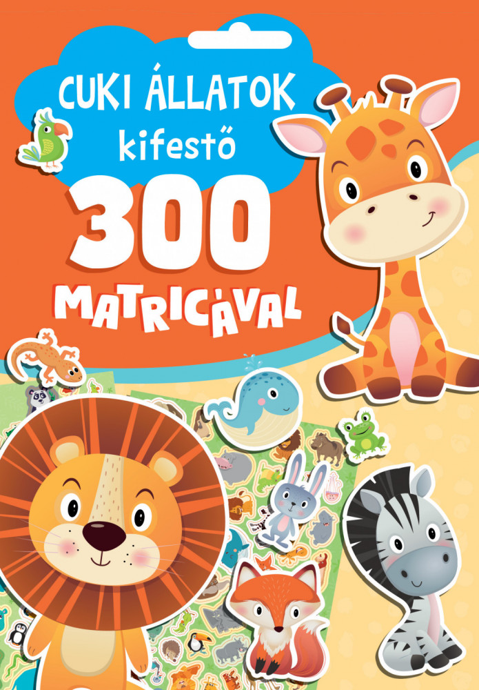Cuki állatok kifestő 300 matricával akciós termékkép 1