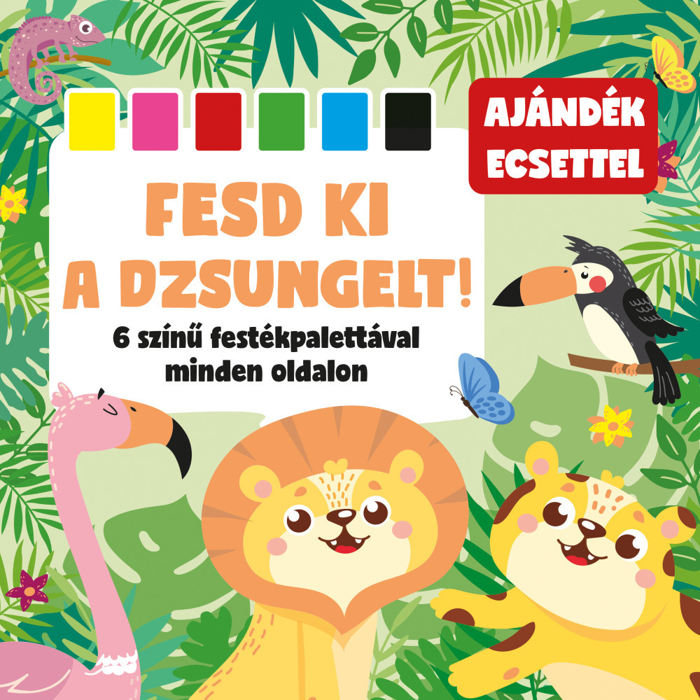 Fesd ki a dzsungelt! 6 színű festékpalettával minden oldalon akciós termékkép 1