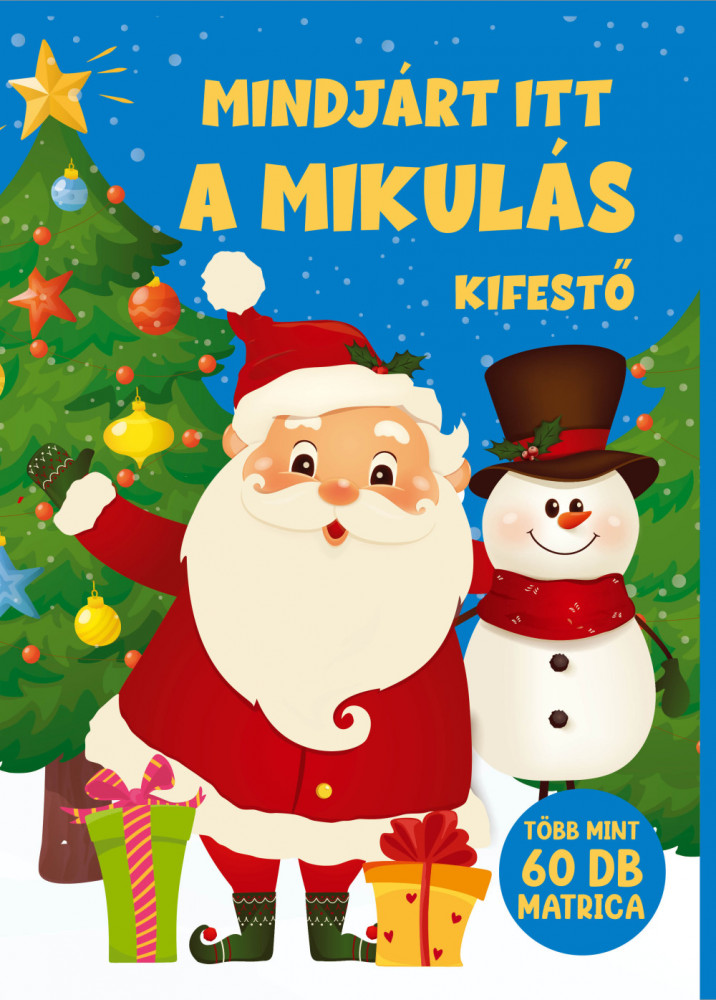 Mindjárt itt a mikulás kifestő több mint 60 matricával akciós termékkép 1