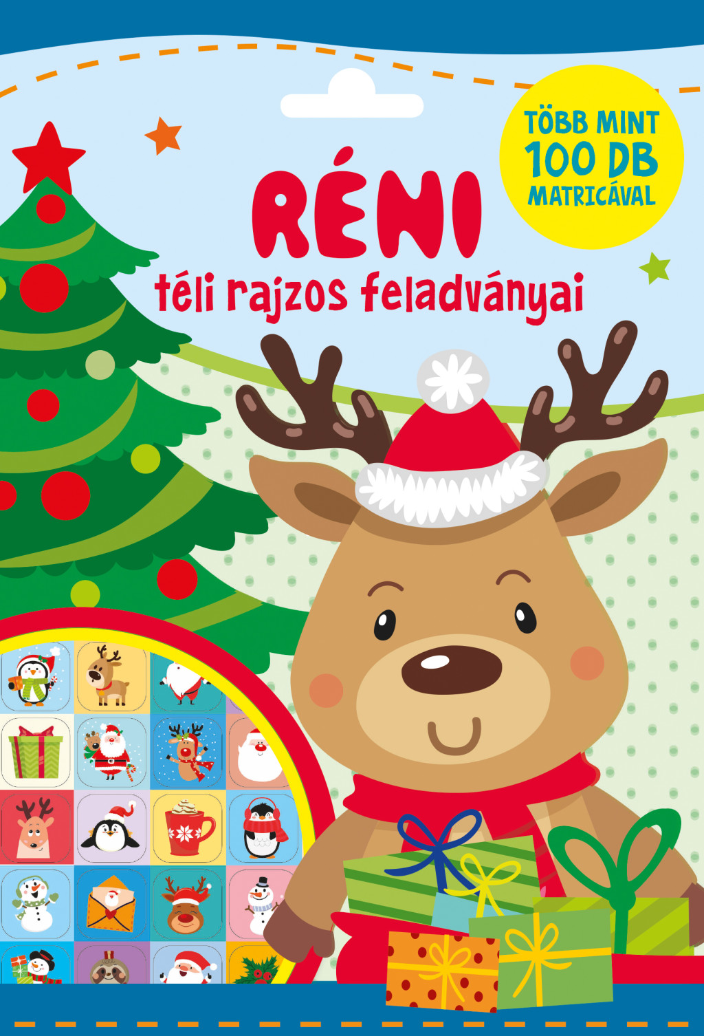 Réni téli rajzos feladványai - Több mint 100 db matricával akciós termékkép 1