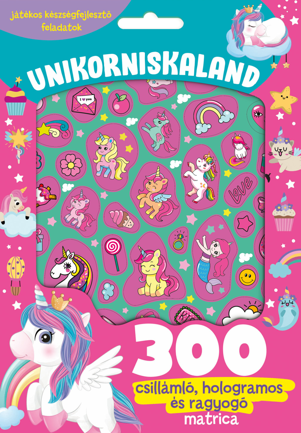 Unikorniskaland - 300 csillámló, hologramos és ragyogó matricával akciós termékkép 1