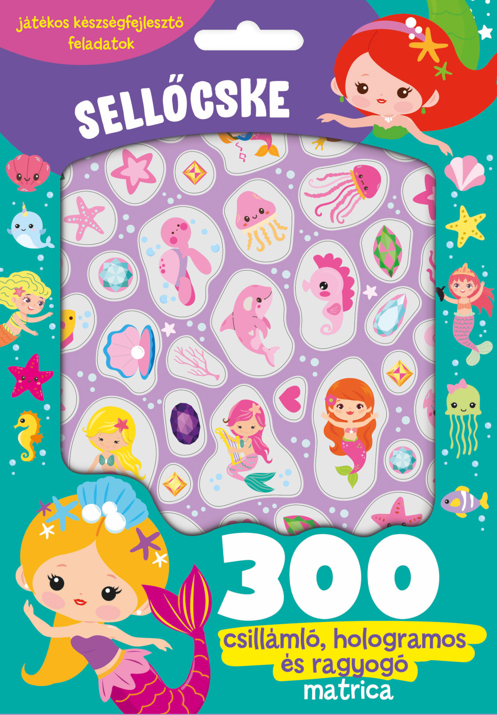 Sellőcske - 300 csillámló, hologramos és ragyogó matricával akciós termékkép 1