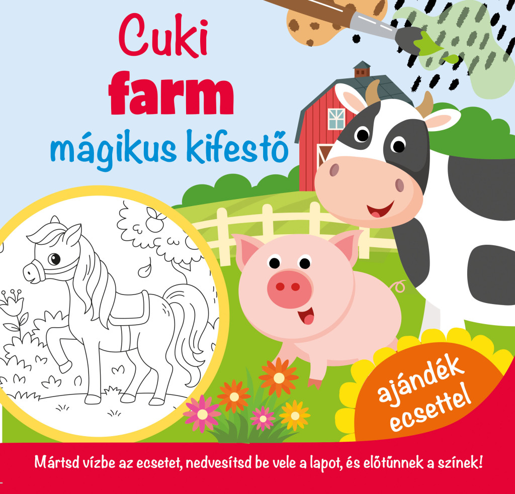 Cuki farm - mágikus kifestő - ajándék ecsettel akciós termékkép 1