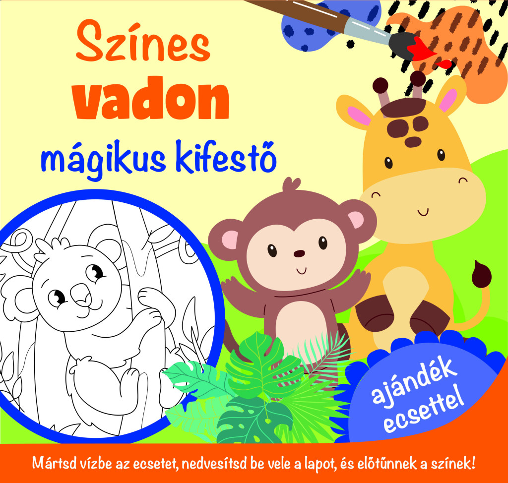Színes vadon - mágikus kifestő - ajándék ecsettel akciós termékkép 1