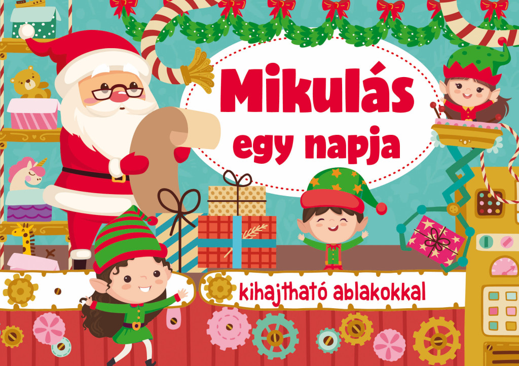 Mikulás egy napja - kihajtható ablakokkal